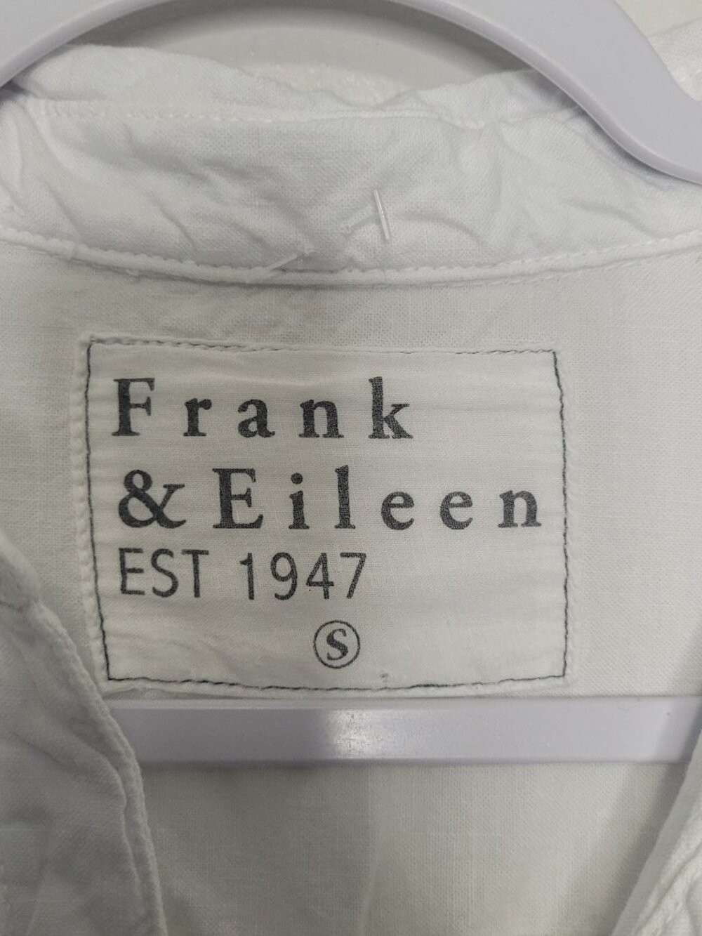 Frank & Eileen Ireland cotton flax Romper White Long Sleeve Utility size small - Picture 4 of 7